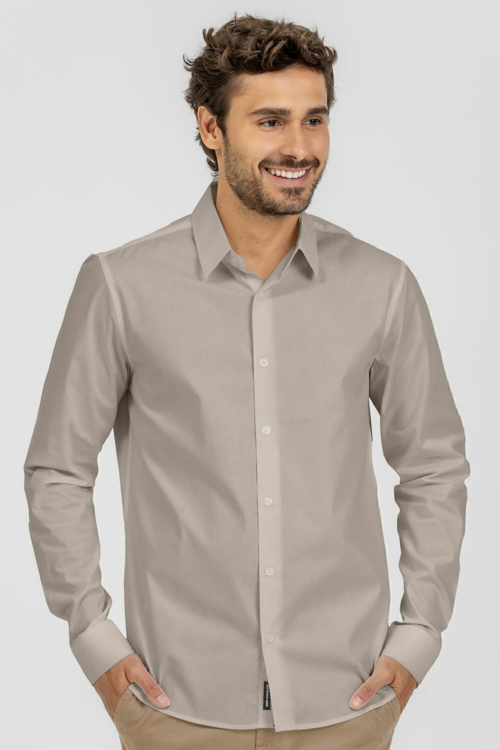 Camisa Social Slim Manga Longa C/Elastano King&Joe