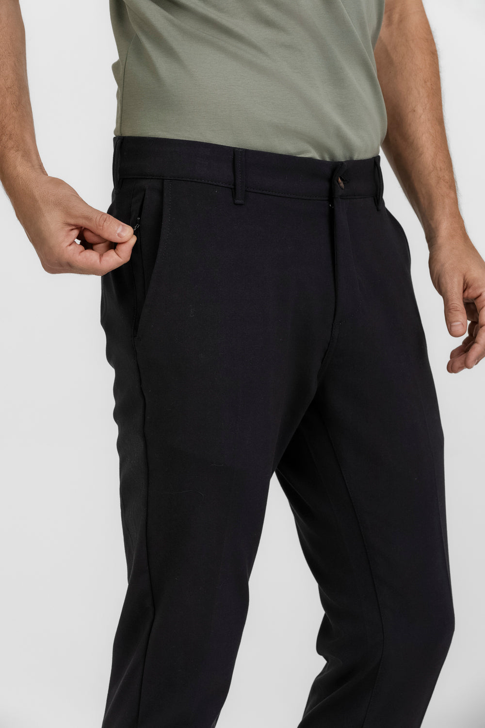 Calça Alfaiataria c/Elastano Slim K&J Black