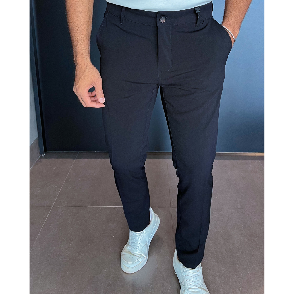 Calça Alfaiataria c/Elastano Slim K&J Black