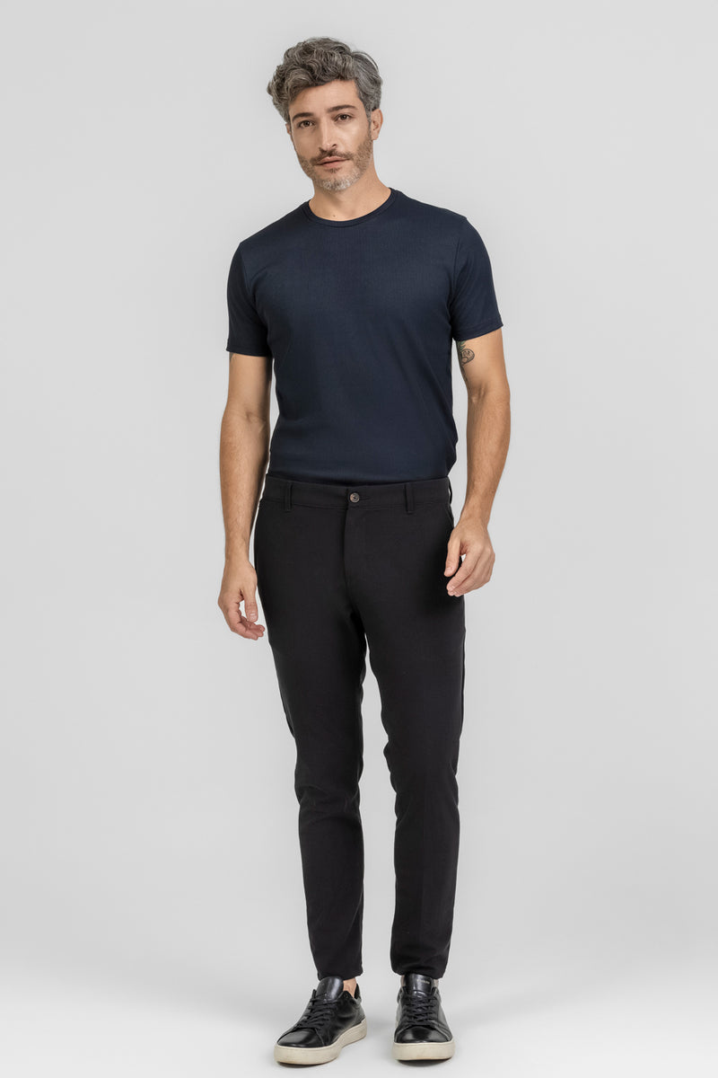CAMISETA POLIAMIDA FLEX TEXTURA CANELADA FLEX K&J BLACK