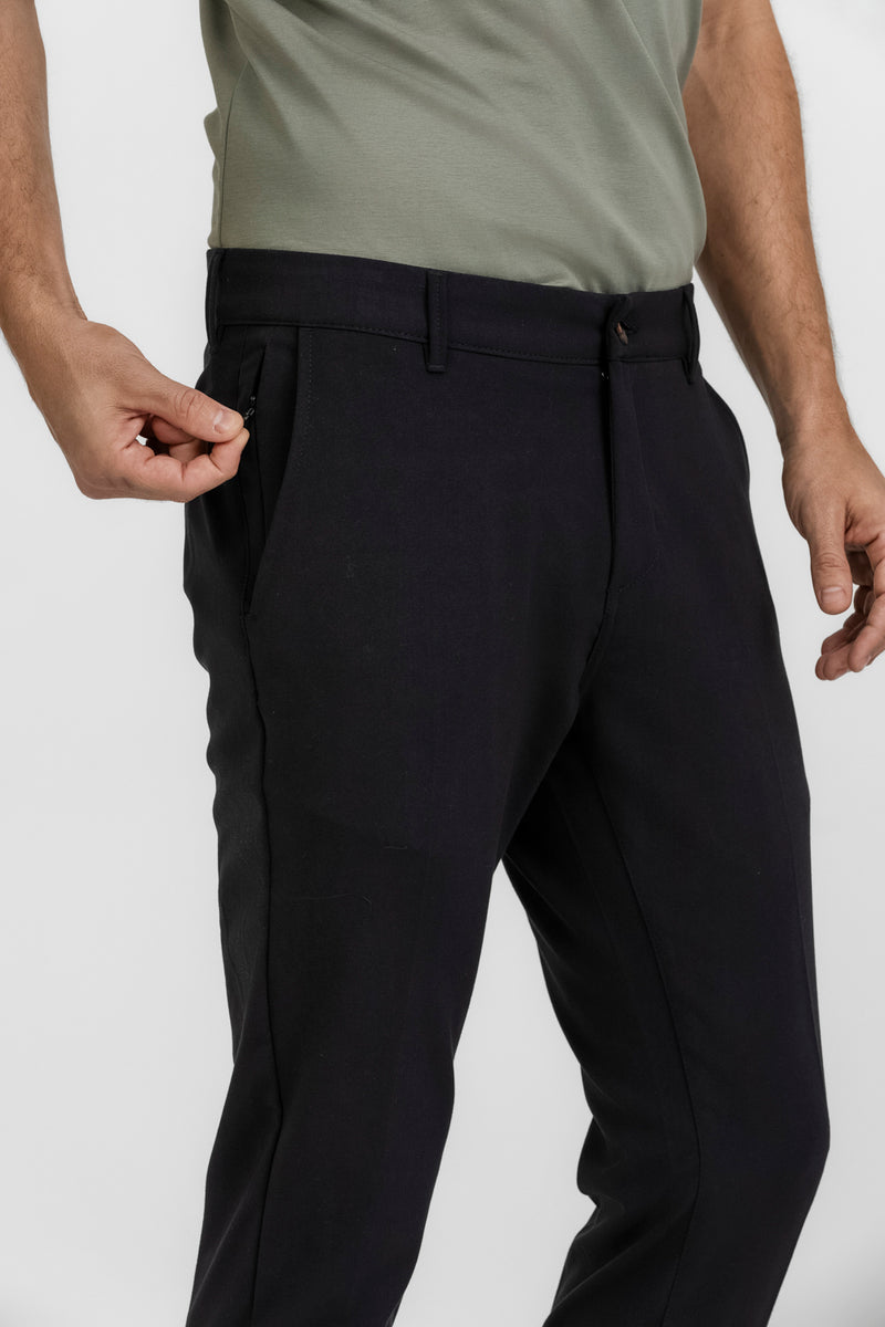 Calça Alfaiataria c/Elastano Slim K&J Black