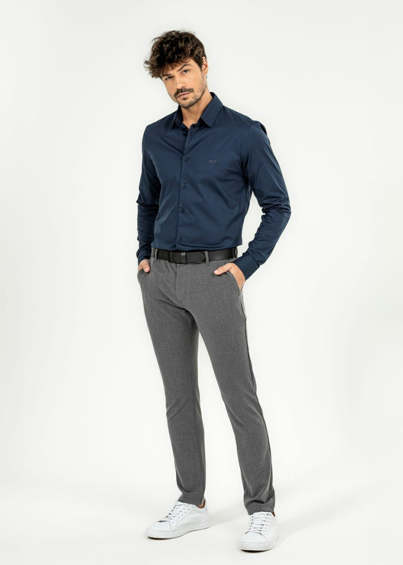 Camisa Social Slim Manga Longa C/Elastano King&Joe