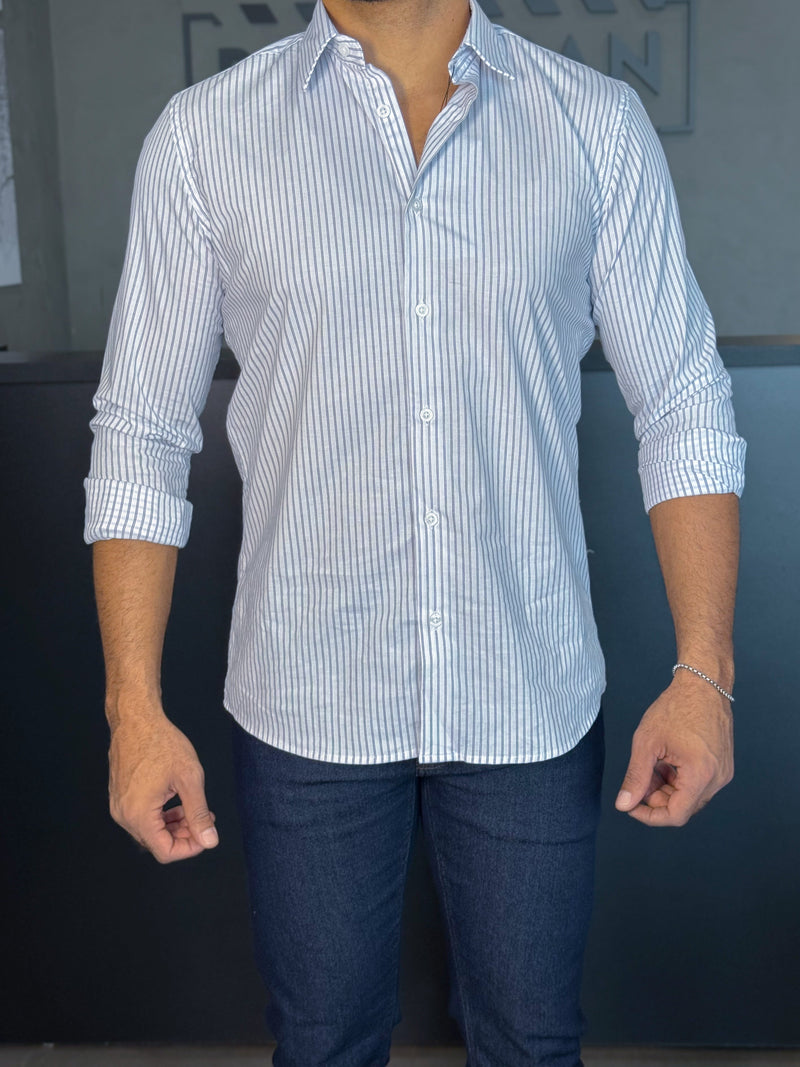 Camisa Social Fio 50 Manga Longa