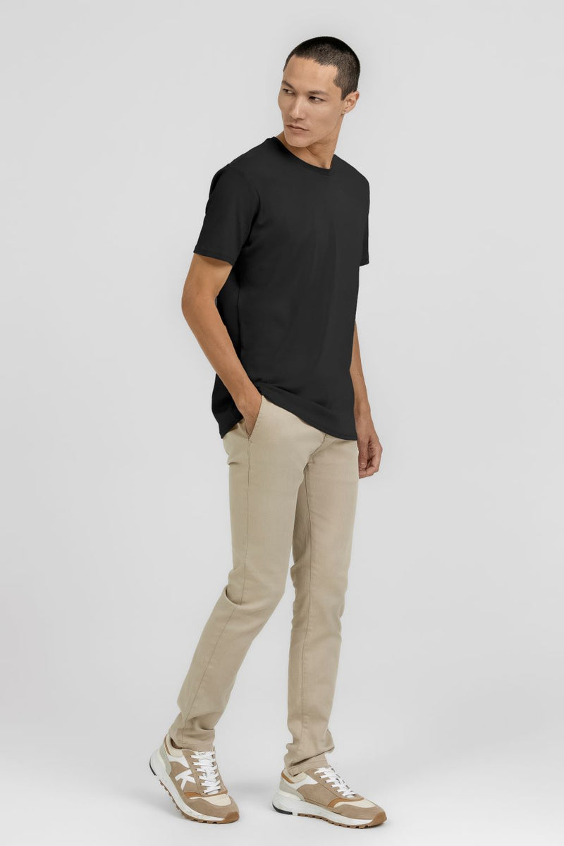 CAMISETA FIO EGÍPICIO SUEDINE K&J BLACK