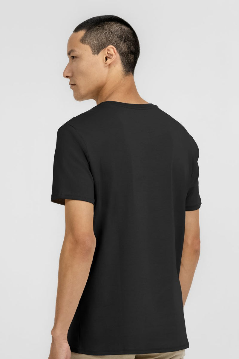 CAMISETA FIO EGÍPICIO SUEDINE K&J BLACK