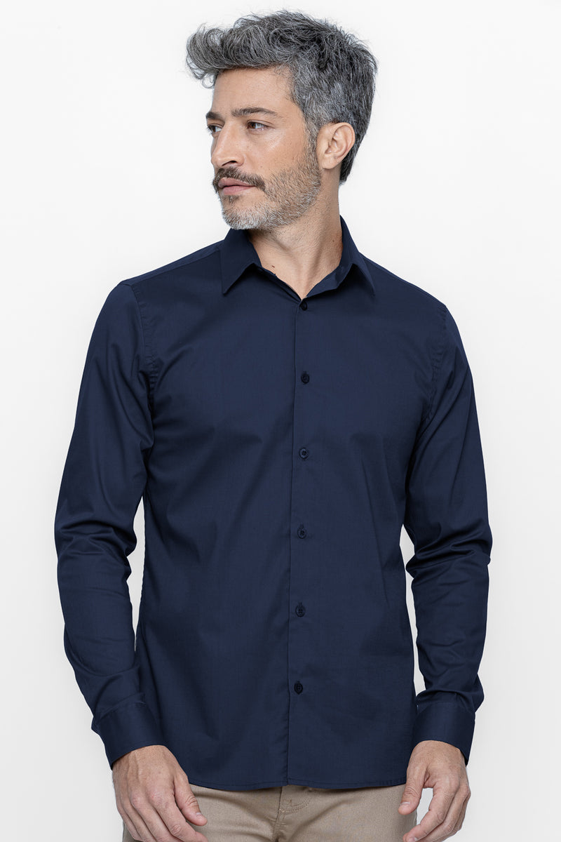 Camisa Social Slim Manga Longa C/Elastano King&Joe