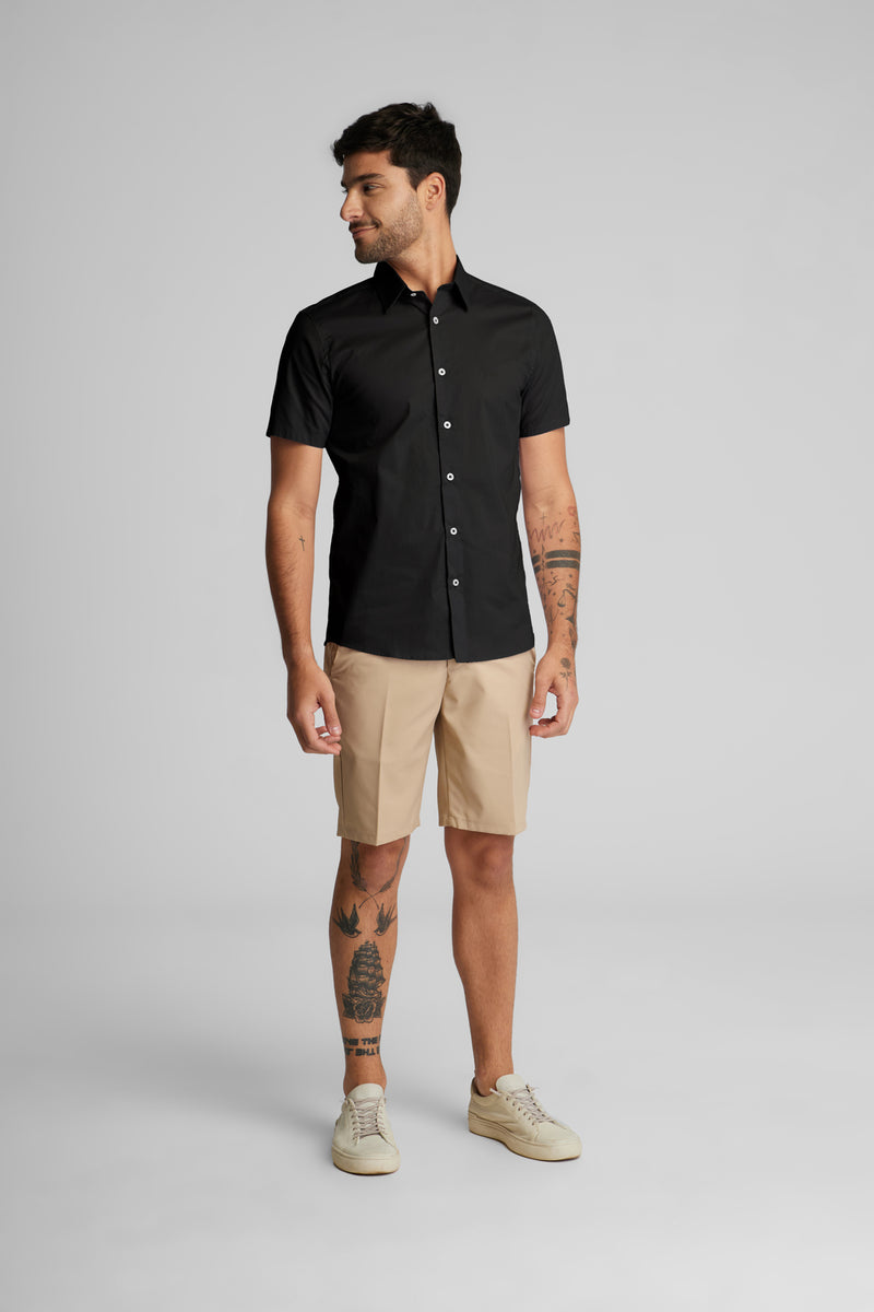 Camisa social Slim Manga Curta C/Elastano King&Joe