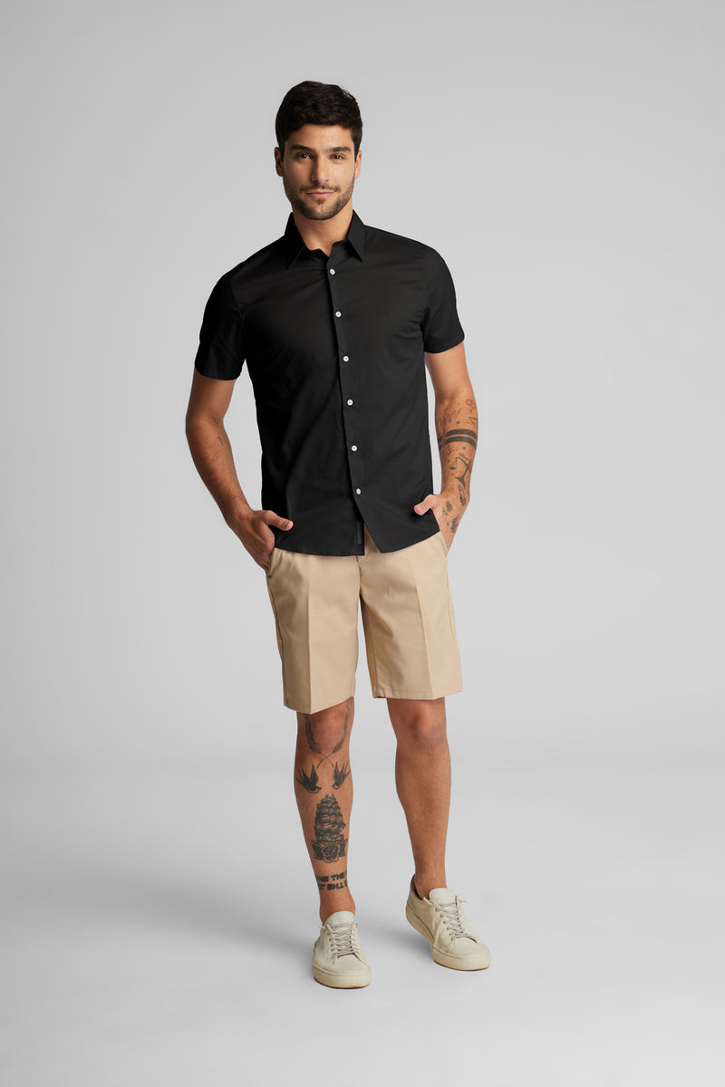 Camisa social Slim Manga Curta C/Elastano King&Joe