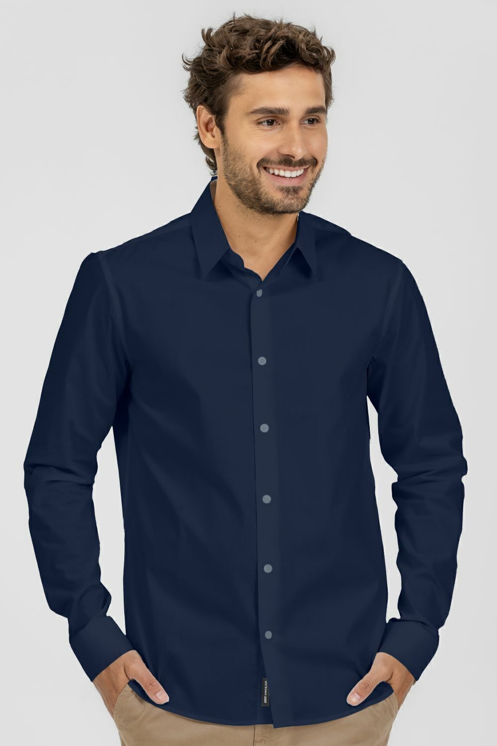Camisa Social Slim Manga Longa C/Elastano King&Joe